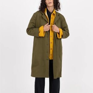 NWOT Ilana Kohn hooded jacket, green canvas, sz L
